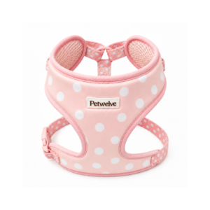 Petwelve Polka Dot No Pull Dog Harness, Soft Padded Adjustable Vest Harness for Small Medium Dogs